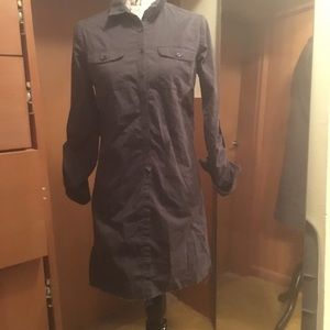 Military style button up dress